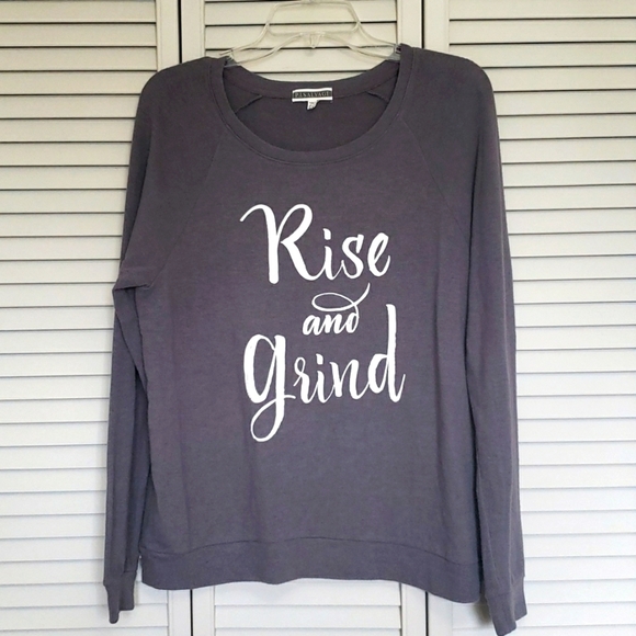 PJ Salvage Rise and Grind Sweatshirt, Grey, Sz M - Picture 2 of 12